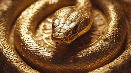 Fototapeta premium Golden snake art