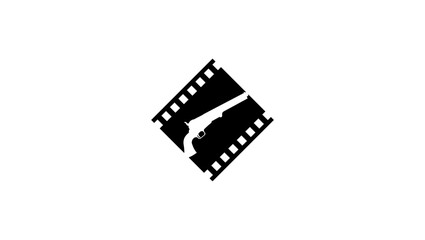 Fototapeta premium Western movie, black isolated silhouette
