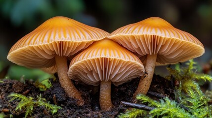 Detailed view of intricate mushroom gills forest floor nature photography close-up organic textures for seo impact