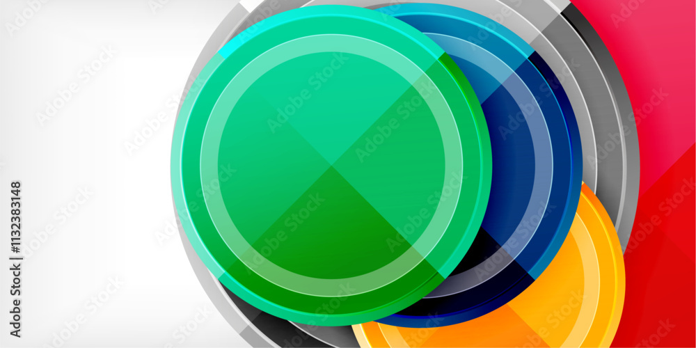 Aufkleber geometric design abstract background - circles