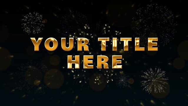 Golden Shiny Festive Celebration Fireworks Intro Title