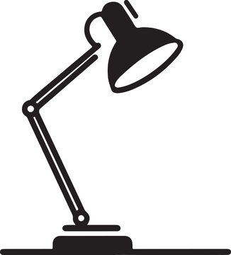 recommend clip art: silhouette Vector table lamp