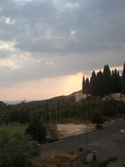 Fototapeta premium sunset over the city of toledo