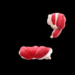Punctuation marks made of muscles. Human anatomical structure, specifically focusing on the musculature. The muscles are intricately detailed, and are presented against a black background
