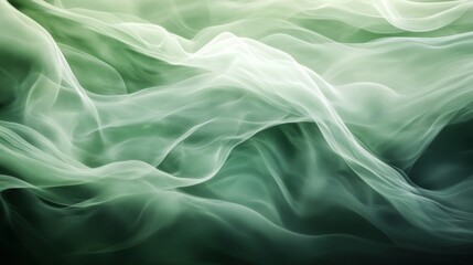 Obraz premium Green Flowing Fabric Abstract Design