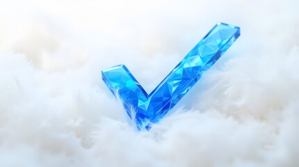 Brilliant Blue Checkmark: Success, Achievement, & Crystal-Clear Goals.