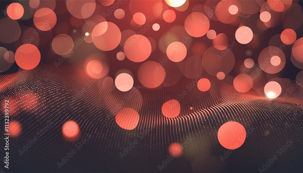 Poster stunning red glow particle abstract bokeh background a captivating visual experience with vibrant co