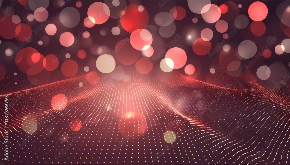 Poster stunning red glow particle abstract bokeh background a mesmerizing display of light and color in for