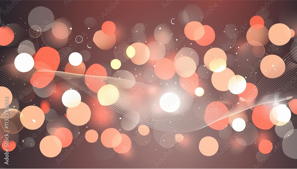 Poster stunning red glow particle abstract bokeh background a captivating visual experience with radiant re