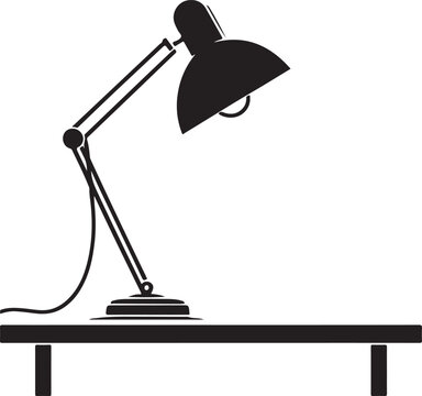 recommend clip art: silhouette Vector table lamp