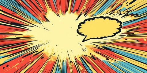 Fototapeta premium Comic Book Explosion Background.