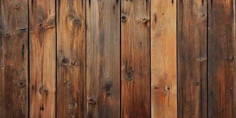 Obraz premium Brown boards texture, presenting an old and rustic background. The brown boards create a captivating texture that enhances various designs and artistic projects. Explore the charm of brown boards