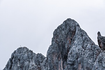 Panoramic view from Karwendel summit to the Tyrolean Alps.