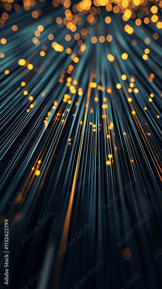 Poster dynamic lines converging to form an abstract digital hub, symbolizing transformation and connectivit