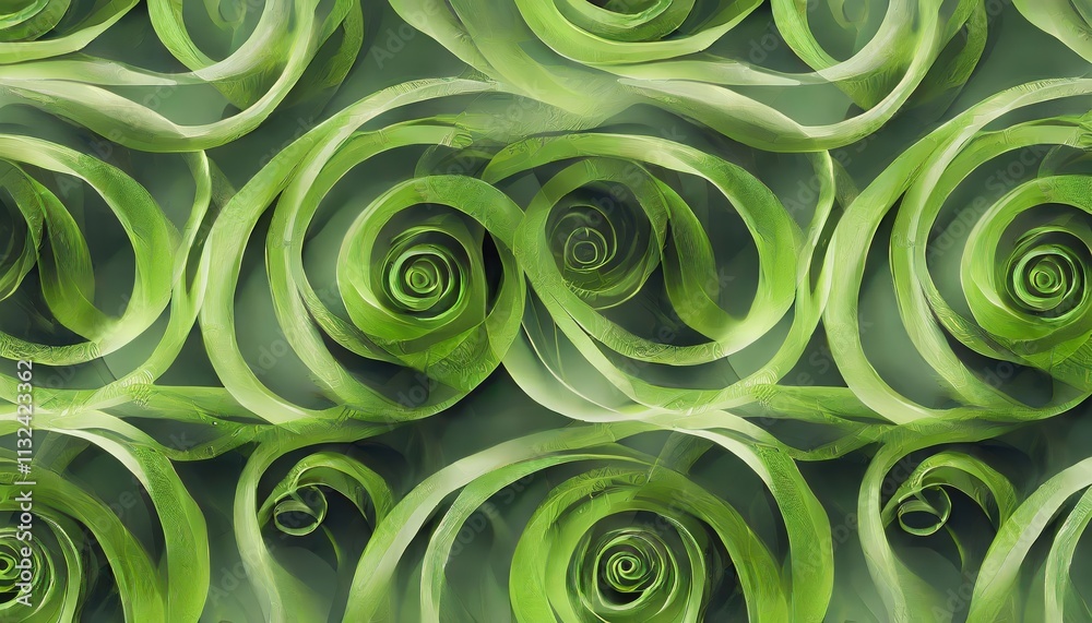 Poster seamless modern abstract background with green swirls a futuristic design element for digital art, w