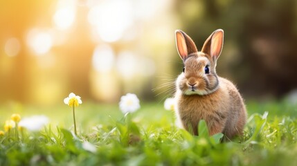 cute animal pet rabbit or bunny smiling and laughing isolated with copy space for easter background, rabbit, animal, pet, cute, fur, ear, mammal, background, celebration, generate by AI.