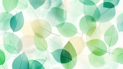 Abstract Green Leaf Veins Art