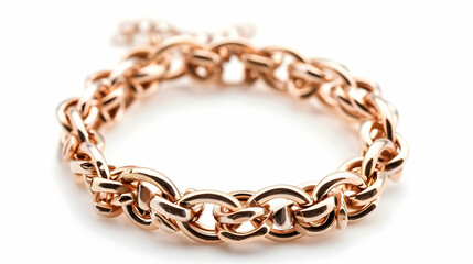 Obraz premium Rose Gold Chain Bracelet Product Photography
