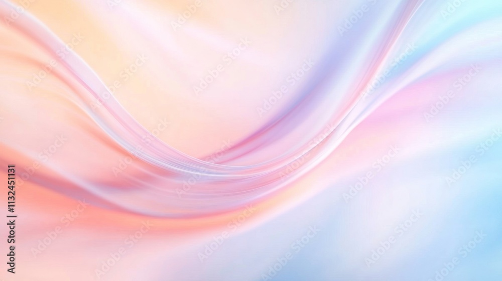 Aufkleber abstract pastel energy flow soft light gradient in quantum tech concept