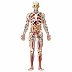 Fototapeta premium human anatody on white background