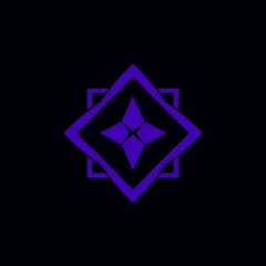 Obraz premium Radiant Purple Starburst Logo 