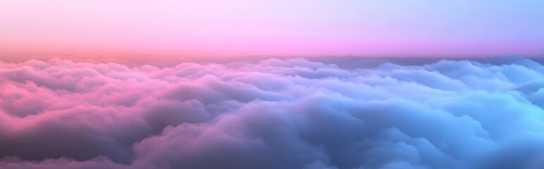 Obraz premium A gentle, pastel sunset with pink clouds in the sky.