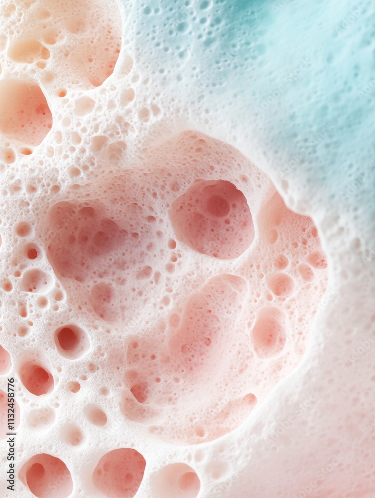 Aufkleber Abstract Pastel Foam Texture with Soft Light and Organic Patterns