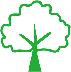 Fototapeta premium Simple Tree Line Icon 