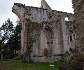 Abbey ruins of Jumi&egrave;ges, dating from the early first millennium and located in France.