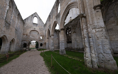 Abbey ruins of Jumièges, dating from the early first millennium and located in France.