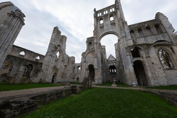 Fototapeta premium Abbey ruins of Jumièges, dating from the early first millennium and located in France.