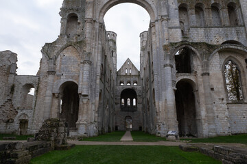Abbey ruins of Jumièges, dating from the early first millennium and located in France.