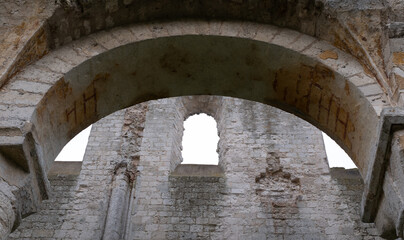 Fototapeta premium Abbey ruins of Jumièges, dating from the early first millennium and located in France.
