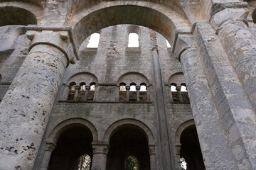 Abbey ruins of Jumièges, dating from the early first millennium and located in France.