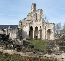 Abbey ruins of Chaalis, dating from the early first millennium and located in France.