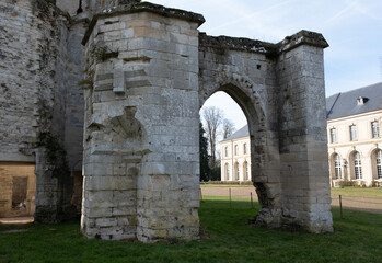 Abbey ruins of Chaalis, dating from the early first millennium and located in France.