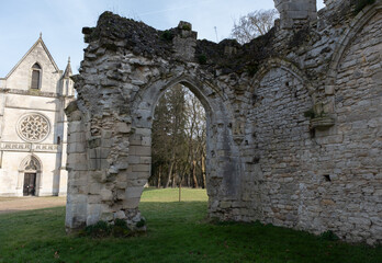 Abbey ruins of Chaalis, dating from the early first millennium and located in France.