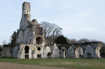 Abbey ruins of Chaalis, dating from the early first millennium and located in France.