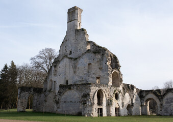 Abbey ruins of Chaalis, dating from the early first millennium and located in France.
