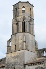 Obraz premium Abbey ruins of Sauve-Majeure, dating from the early first millennium and located in France.
