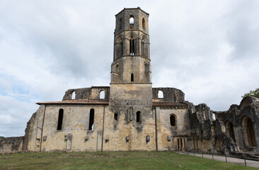 Abbey ruins of Sauve-Majeure, dating from the early first millennium and located in France.