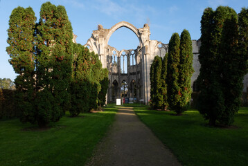 Abbey ruins of Ourscamp, dating from the early first millennium and located in France.