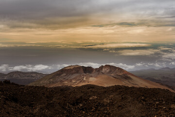 Panoramablick auf Pico del Teide in Teneriffa von Mirador de Pico Viejo.
