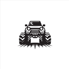 Obraz premium Monster car cartoon vector logo illustration eps 10