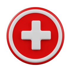 Obraz premium red cross icon
