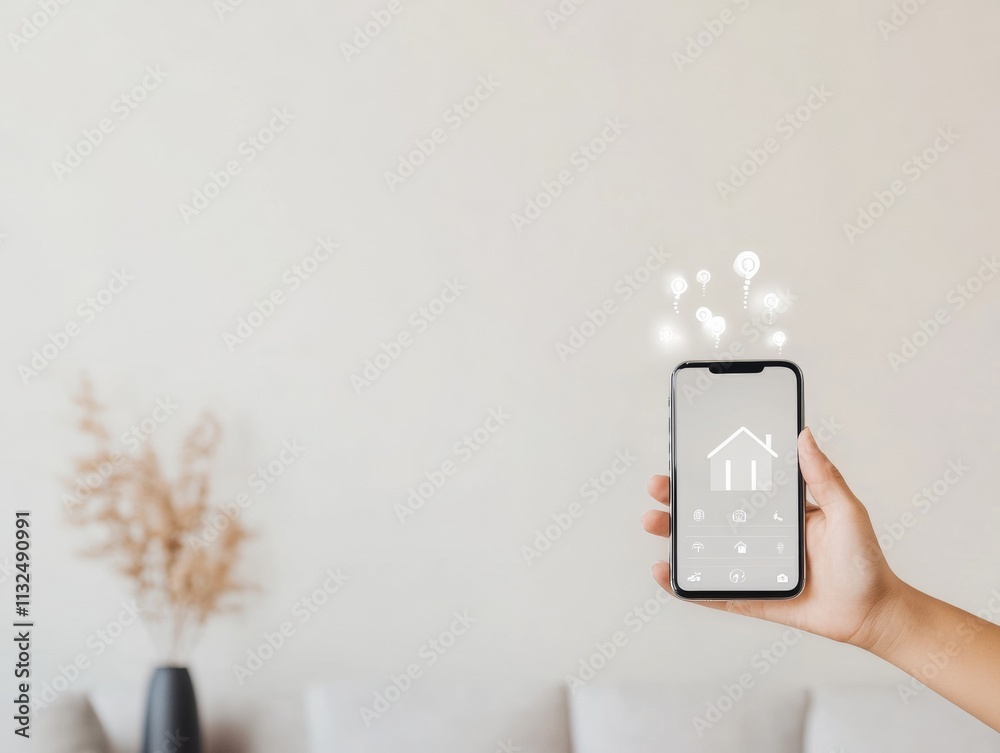 Poster smart home control app highlighting technology integration for national app day and international te