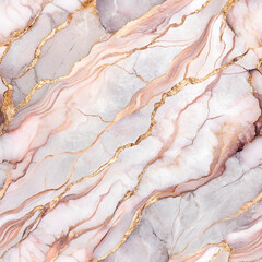 Fototapeta premium Seamless Pink and White Marble with Rose Gold Stripes. Pink and White Marble with Rose Gold Stripes