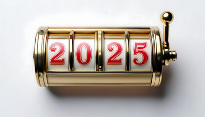 Image of 2025 with slot machine motif
