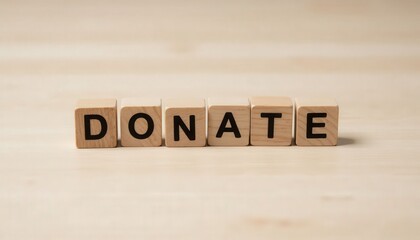 Wooden Blocks Spelling Donate
