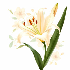 Long Stems Elegant White Lily